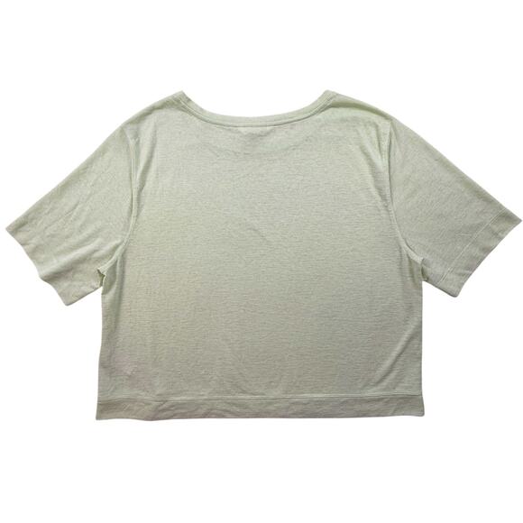 Athleta Top Womens XL Breezy Serene Tee Short Sleeve Light Green To Relaxed - Picture 6 of 8
